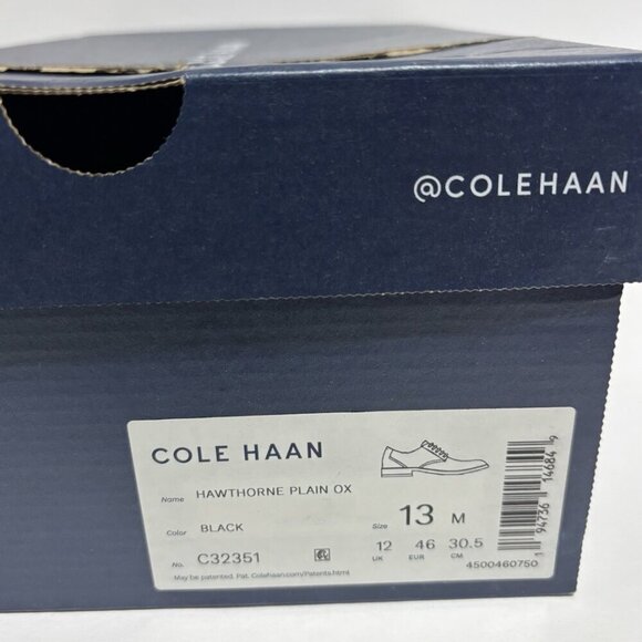 Cole Haan Men’s Hawthorne Plain Toe Oxford Black, Size 13 M main image 4